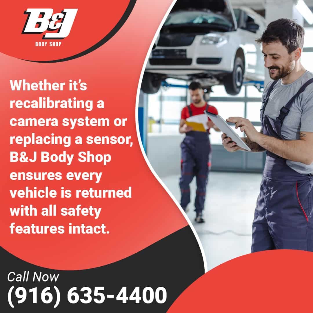 B&J Body Shop recalibrating camera system