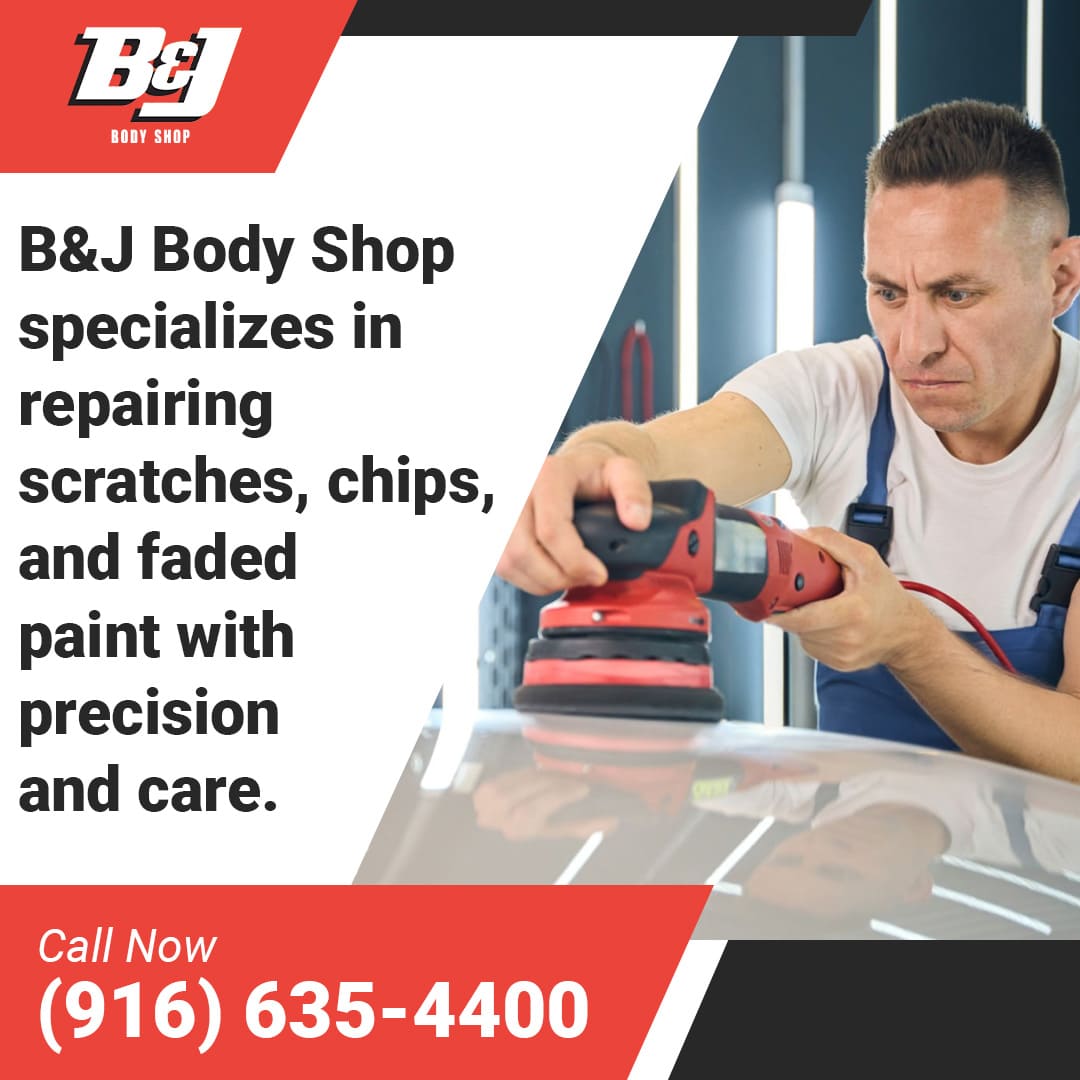 B&J Body Shop specialized in repairing scratches, chips, and faded paint