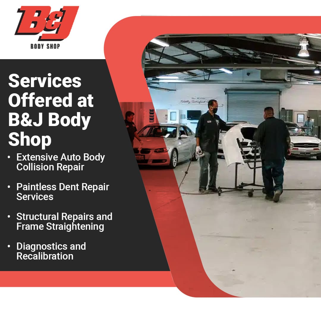 Services offered at B&J Body Shop